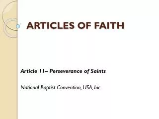articles of faith
