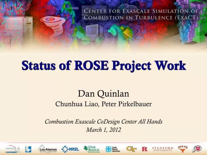 status of rose p roject work