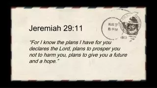 Jeremiah 29:11