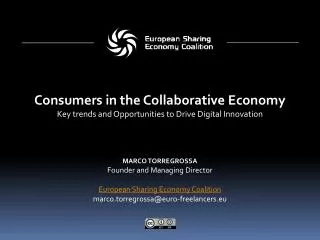 Marco Torregrossa Founder and Managing Director European Sharing Economy Coalition