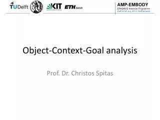 Object-Context-Goal analysis