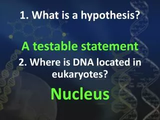 1. What is a hypothesis?