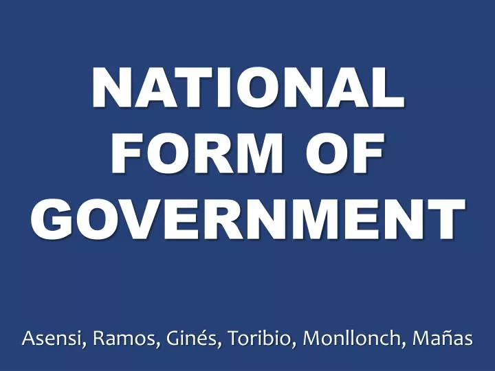national form of government