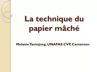 la technique du papier m ch