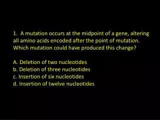 a. Deletion of two nucleotides