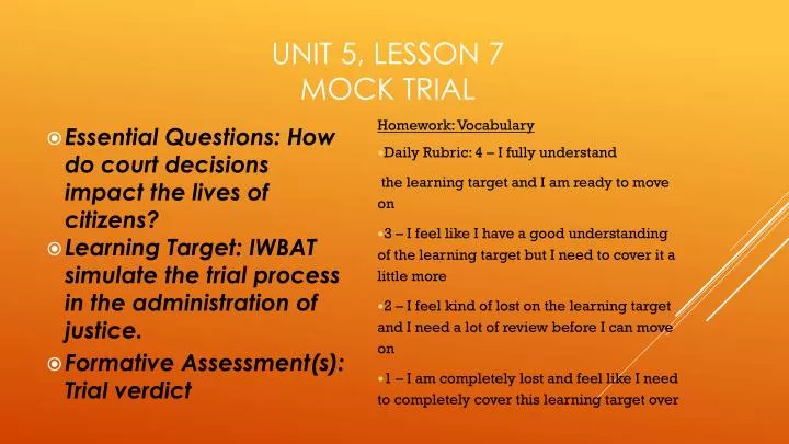 unit 5 lesson 7 mock trial