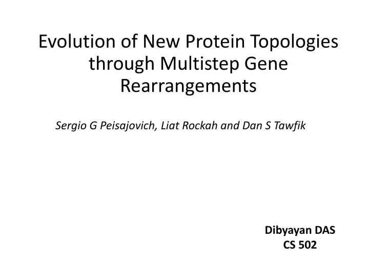 evolution of new protein topologies through multistep gene rearrangements