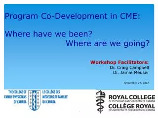 Program Co-Development in CME: Where have we been? Where are we going?