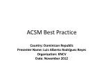 ACSM Best Practice - slide 1