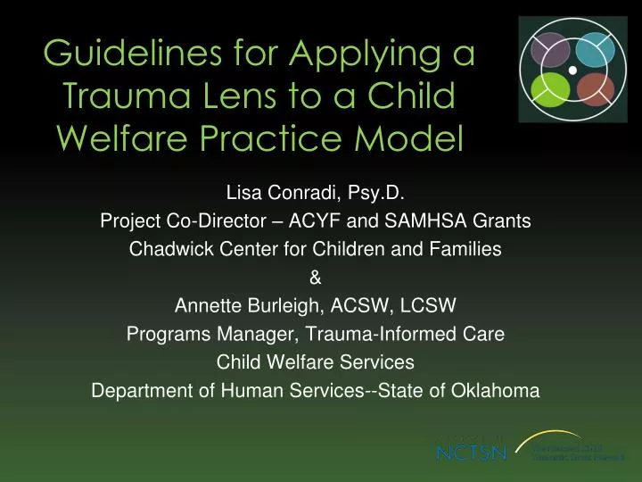 guidelines for applying a trauma lens to a child welfare practice model