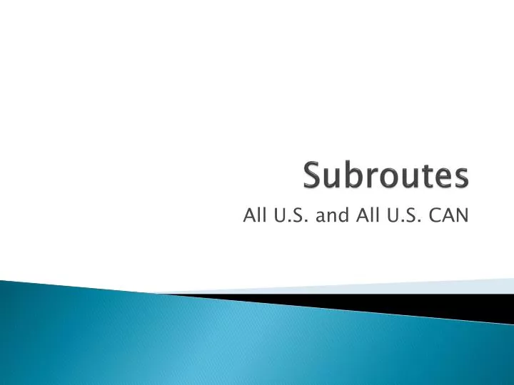 subroutes