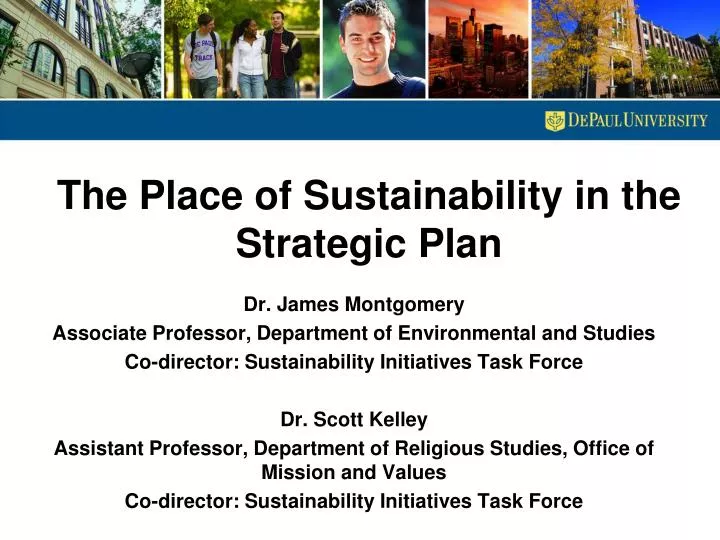 the place of sustainability in the strategic plan
