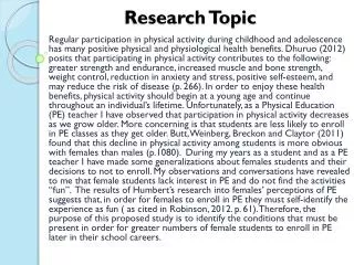 Research Topic