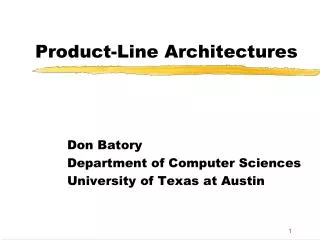 Product-Line Architectures