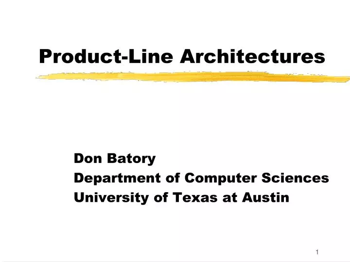 product line architectures