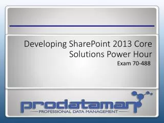 Developing SharePoint 2013 Core Solutions Power H our