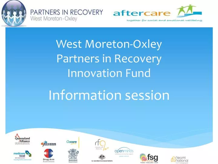 west moreton oxley partners in recovery innovation fund