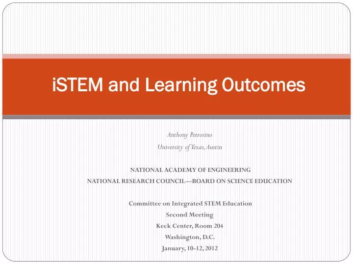 istem and learning outcomes