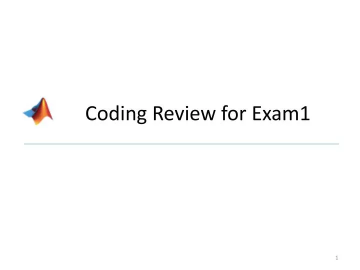 coding review for exam1