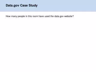 Data.gov Case Study