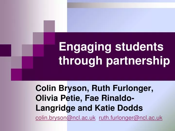 engaging students through partnership