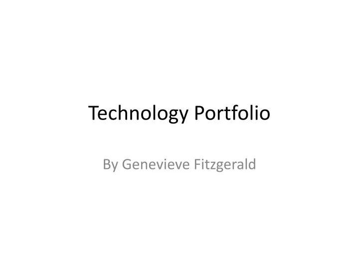 technology portfolio