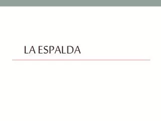 la espalda