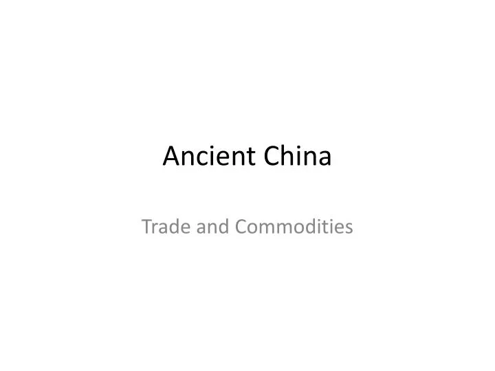 ancient china