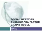 Social Network Analysis via Factor Graph Model - slide 1