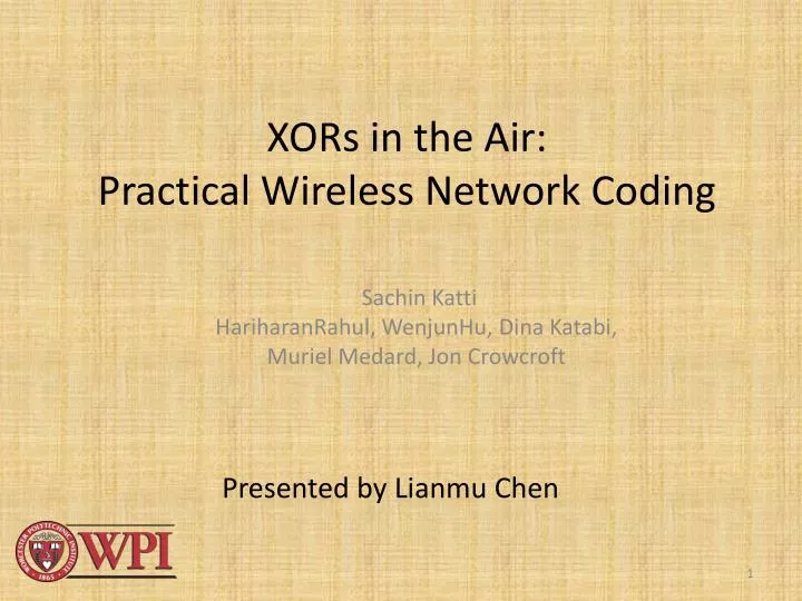 xors in the air practical wireless network coding