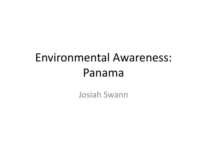 environmental awareness panama