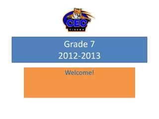 Grade 7 2012-2013
