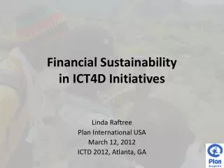 Financial Sustainability in ICT4D Initiatives