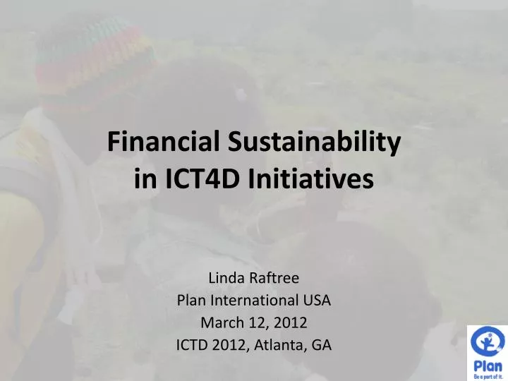 financial sustainability in ict4d initiatives