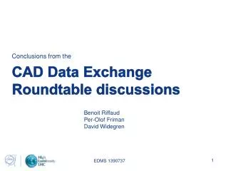 CAD Data Exchange Roundtable discussions