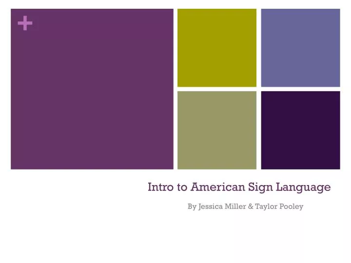 intro to american sign language