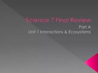 Science 7 Final Review