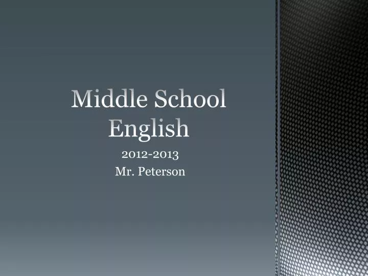 middle school english