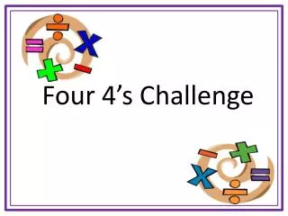Four 4’s Challenge