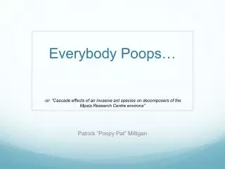 Everybody Poops…