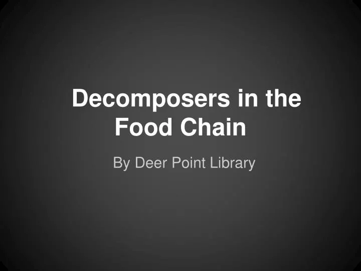 decomposers in the food chain