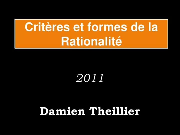 crit res et formes de la rationalit