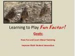 Fun Factor: An Engaging Math Game to Master Factoring Skills - slide 1