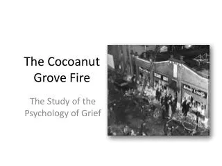 The Cocoanut Grove Fire