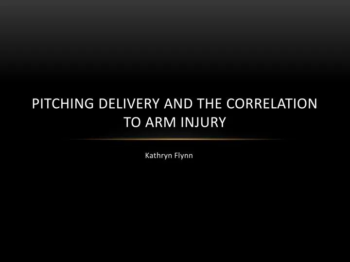 pitching delivery and the correlation to arm injury