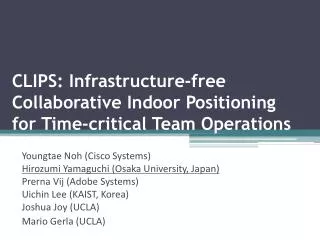 CLIPS: Infrastructure-free Collaborative Indoor Positioning for Time-critical Team Operations