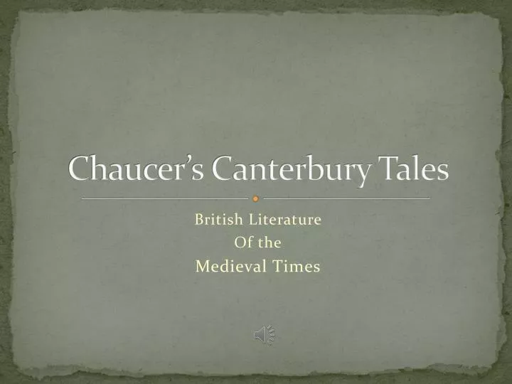 chaucer s canterbury tales