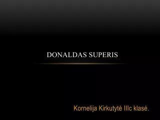 donaldas superis