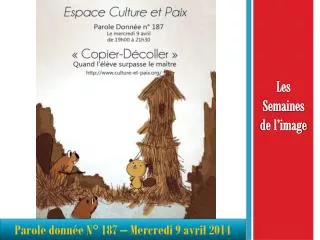 les semaines de l image