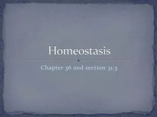 homeostasis